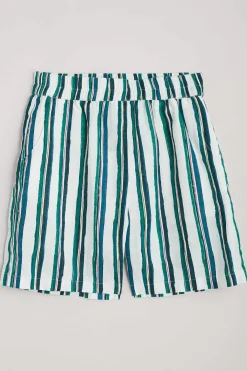 Aviso Printed Linen Shorts