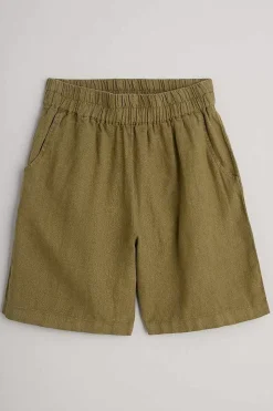 Aviso Wide Leg Linen Shorts