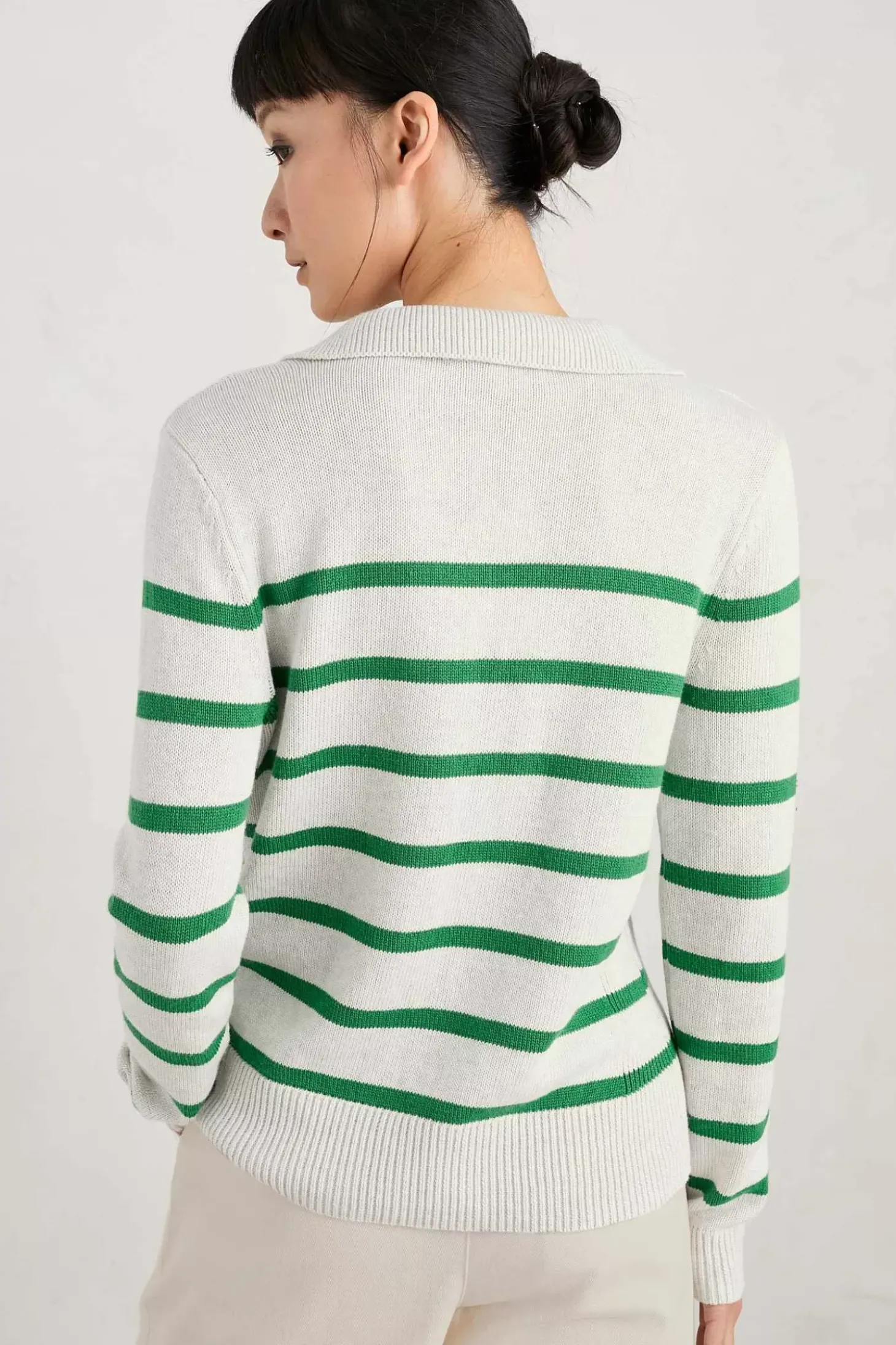 Barbizan Long Sleeve Collared Jumper
