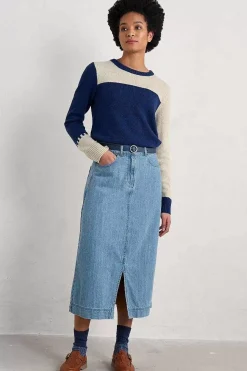 Bowline Denim Midi Skirt