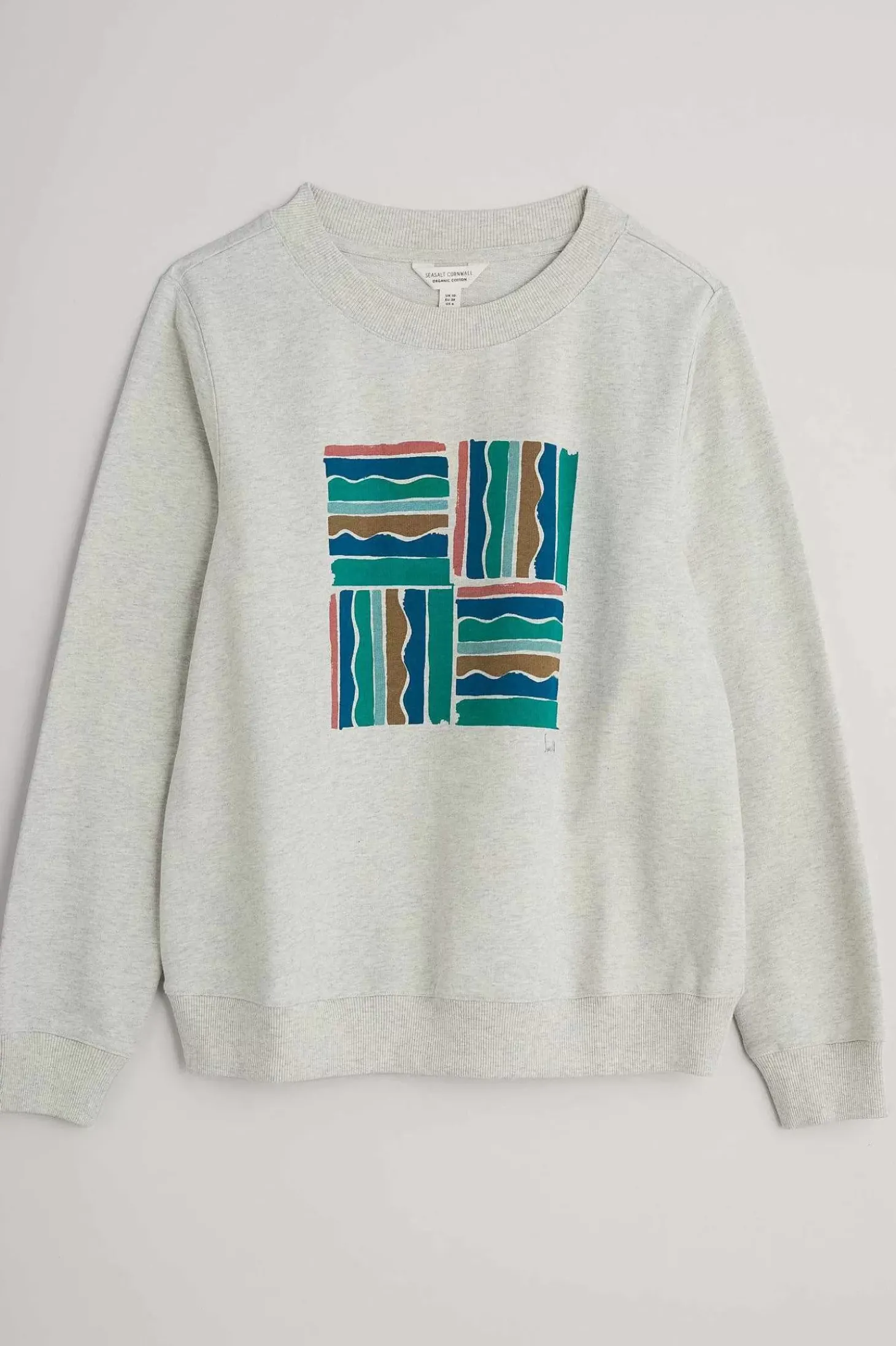 Bright Wave Printed Organic Cotton Sweatshirt