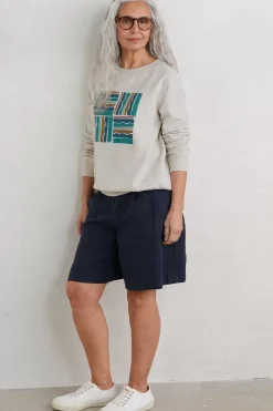 Bright Wave Printed Organic Cotton Sweatshirt