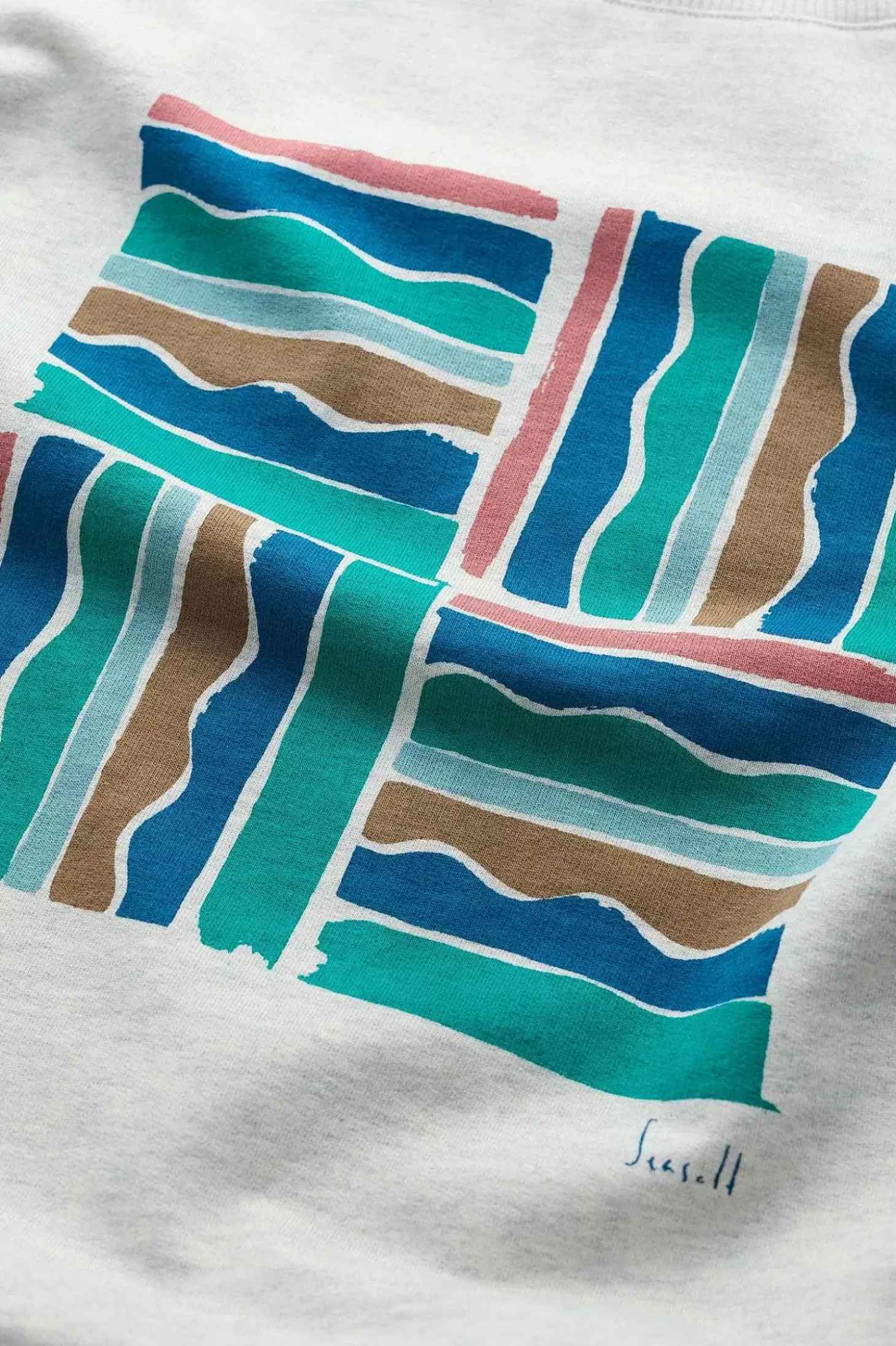 Bright Wave Printed Organic Cotton Sweatshirt