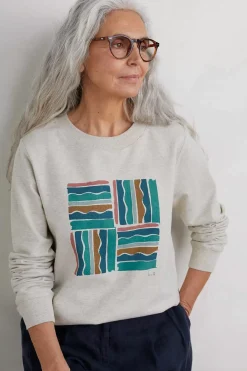Bright Wave Printed Organic Cotton Sweatshirt