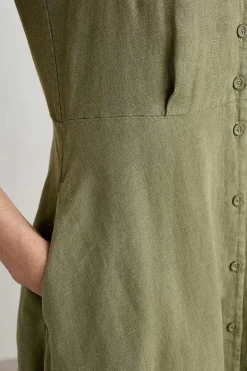 Carved Wood Midi Dress