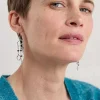 Chy Silver Tone Charm Earrings