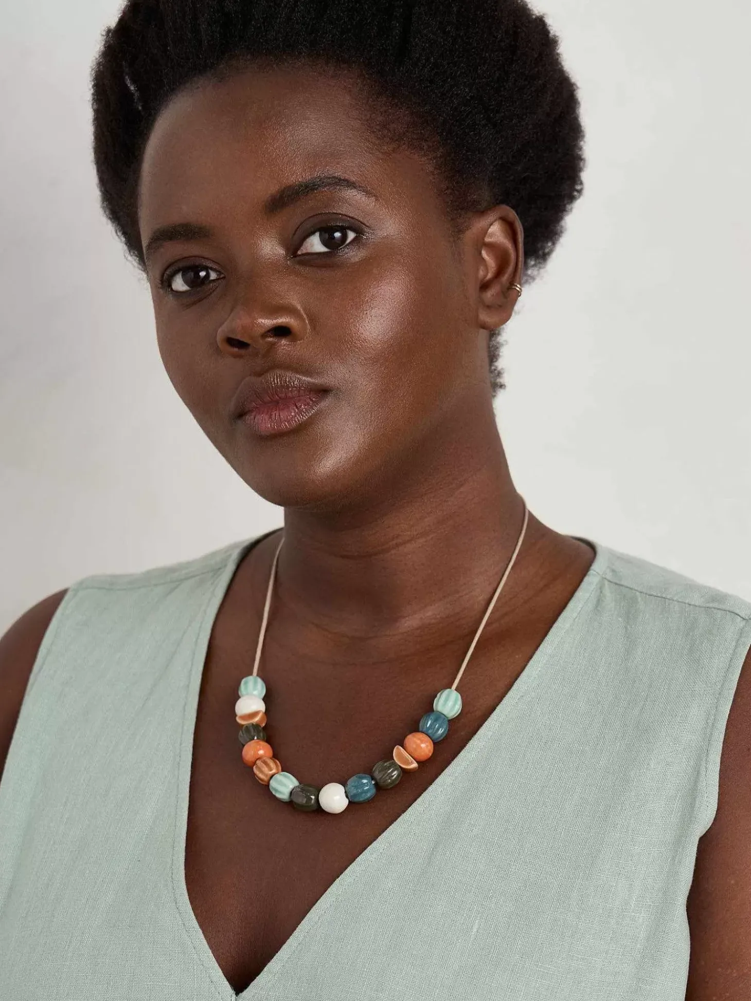 Conifer Ceramic Bead Necklace