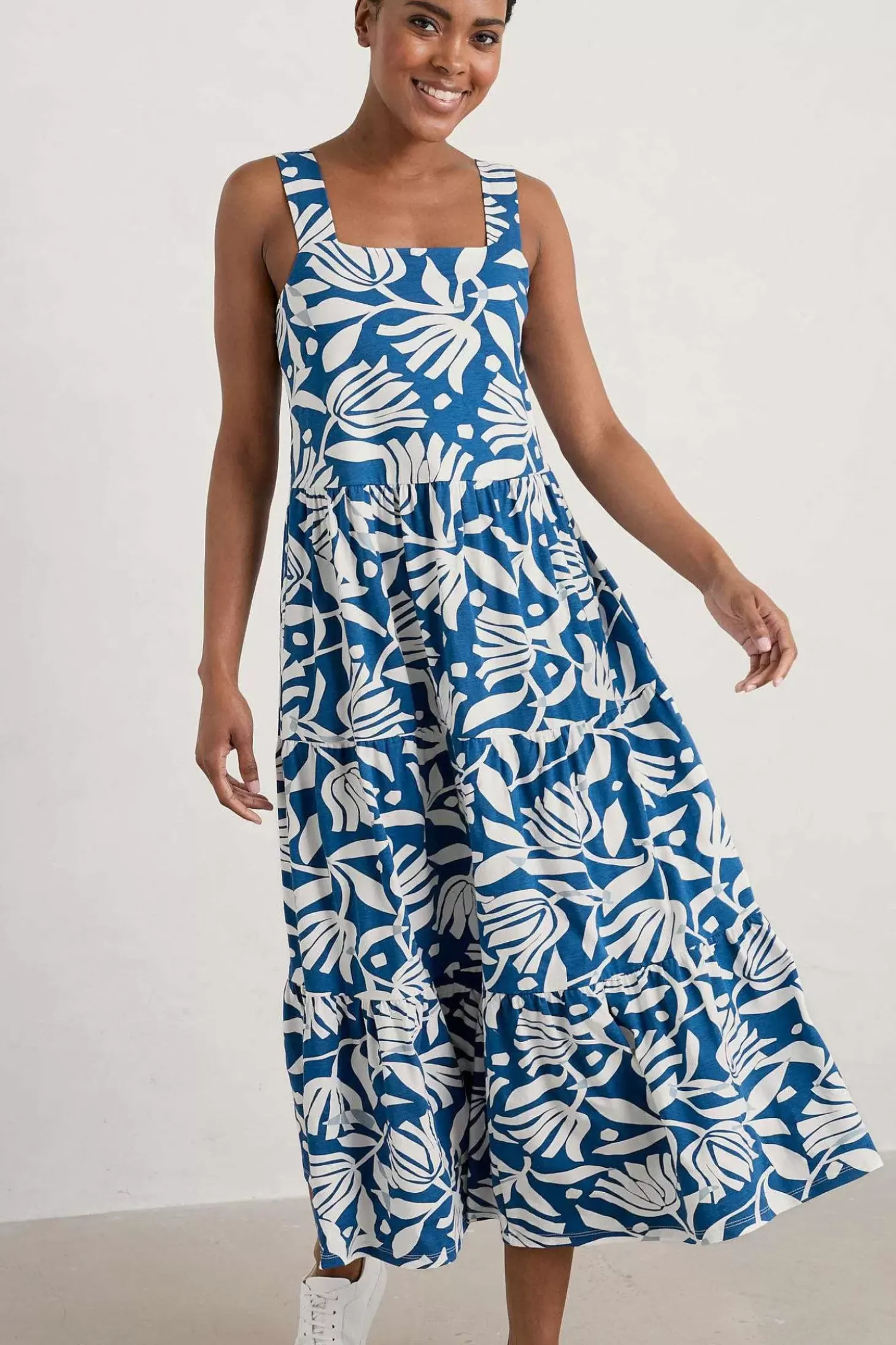 Deep Water Tiered Dress