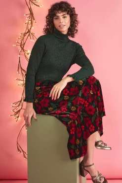 Glass Stem Sparkly Roll Neck Jumper