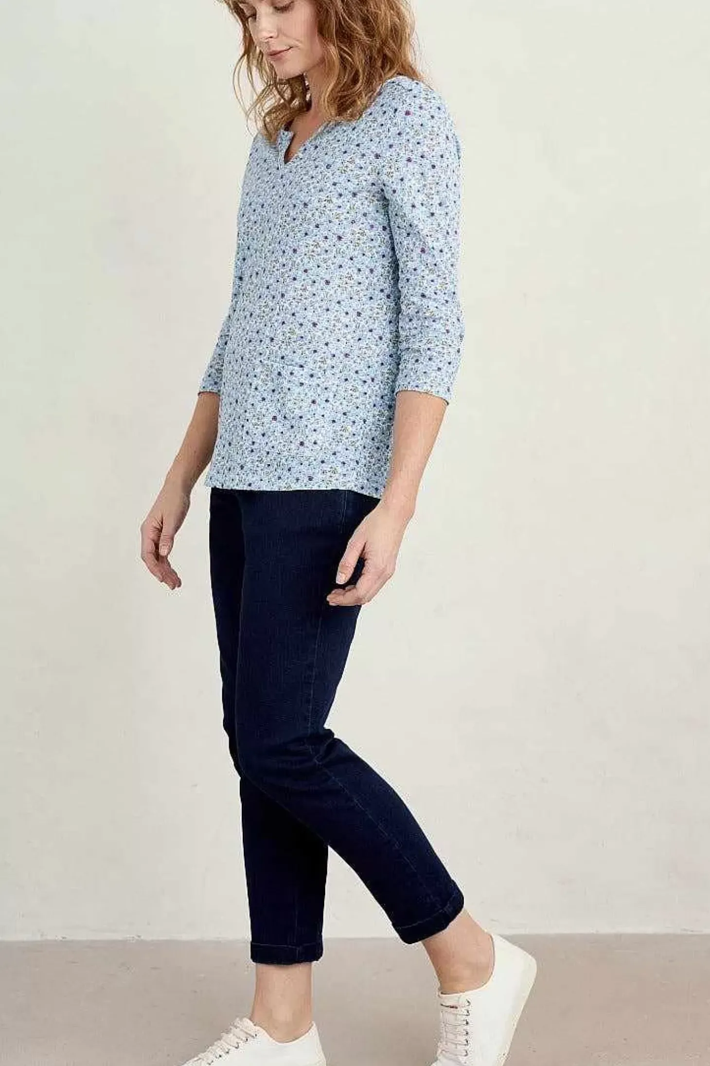 Gypsophilia Notch Neck Top