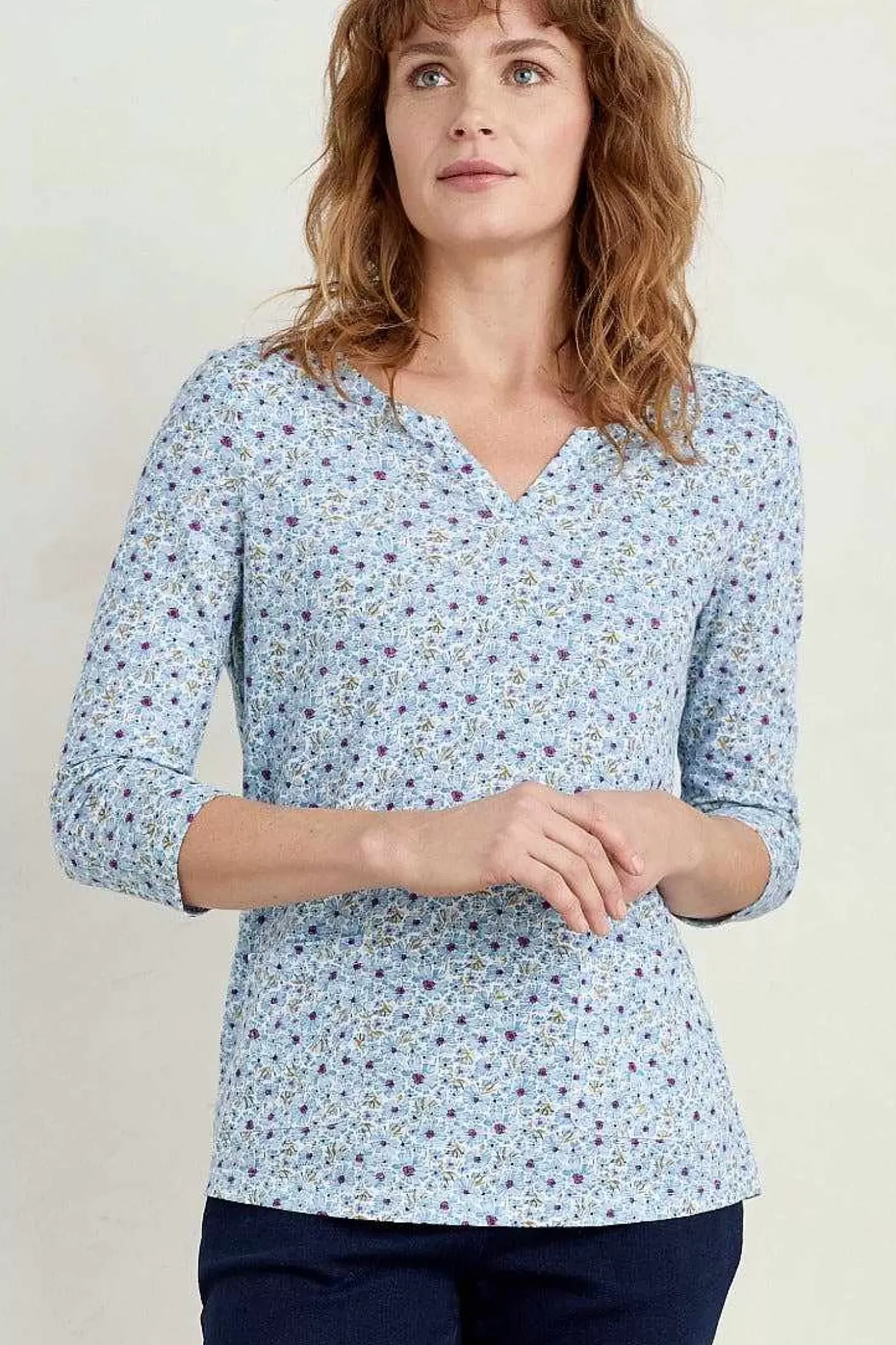 Gypsophilia Notch Neck Top