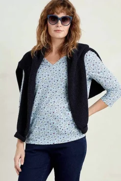 Gypsophilia Notch Neck Top