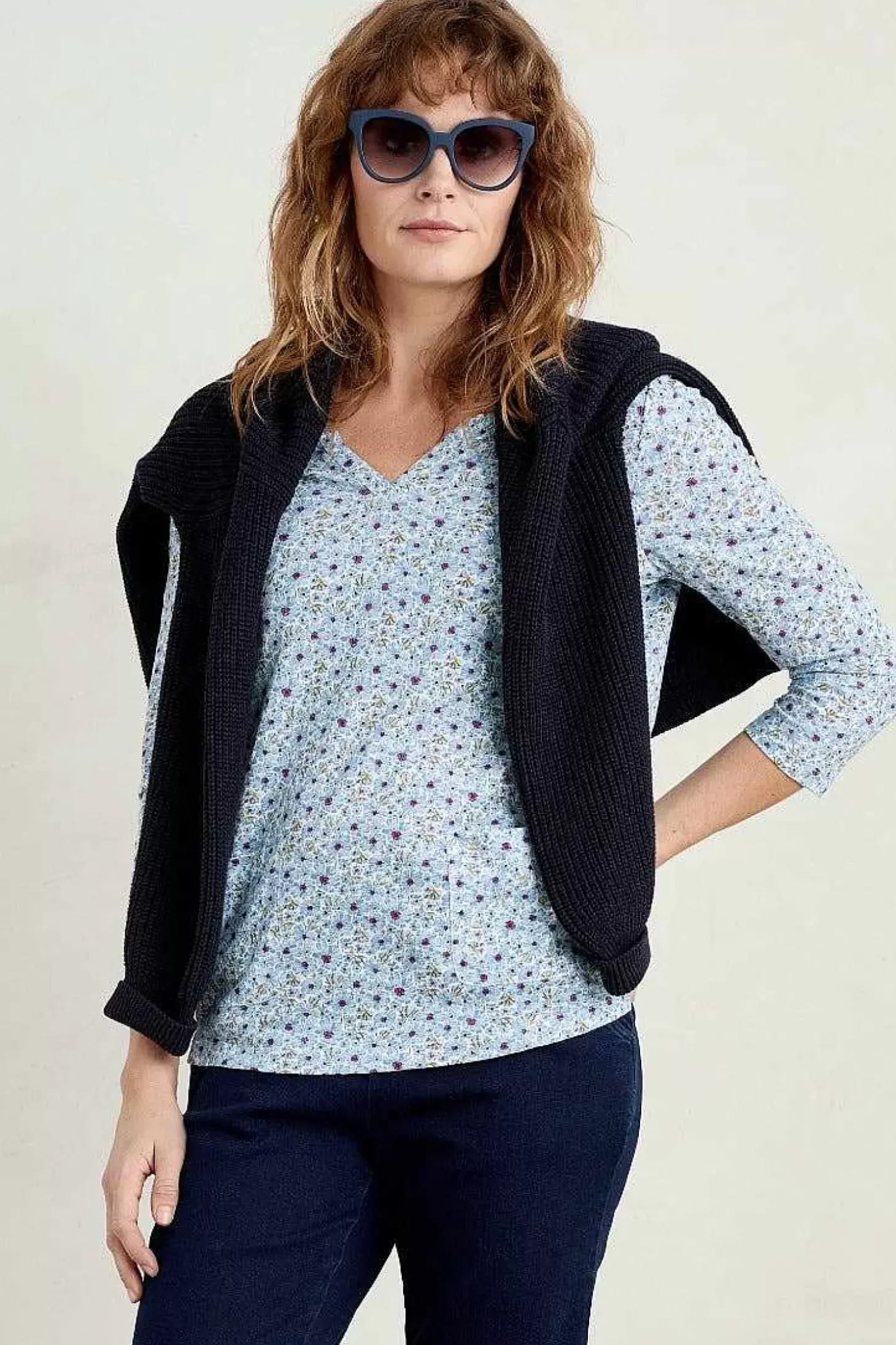 Gypsophilia Notch Neck Top