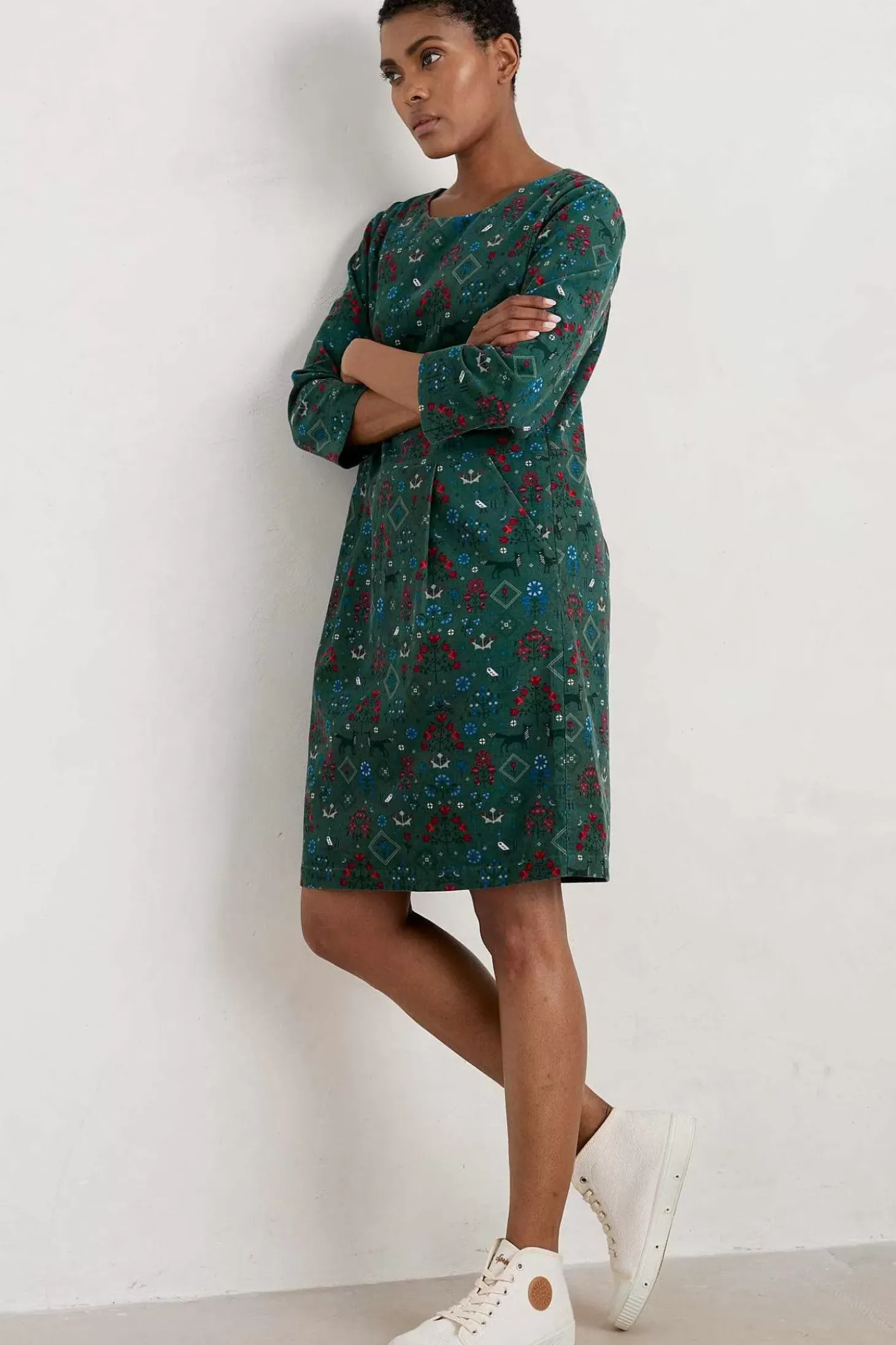 High Key Needlecord Dress