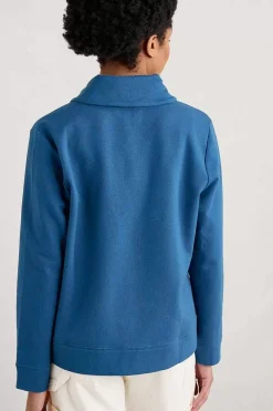 Knot Berry Shawl Neck Sweatshirt