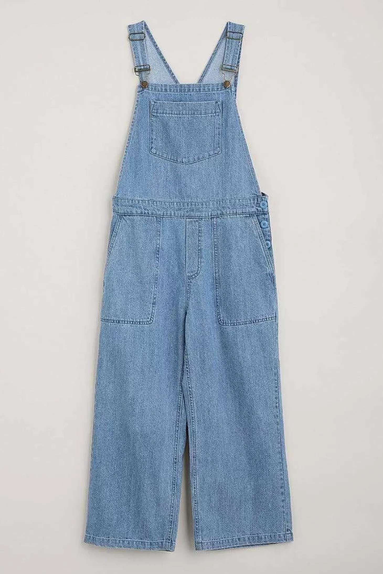 Porthallow Cove Wide Leg Denim Dungaree