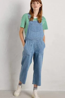 Porthallow Cove Wide Leg Denim Dungaree