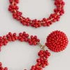 Redpoll Beaded Circle Earrings