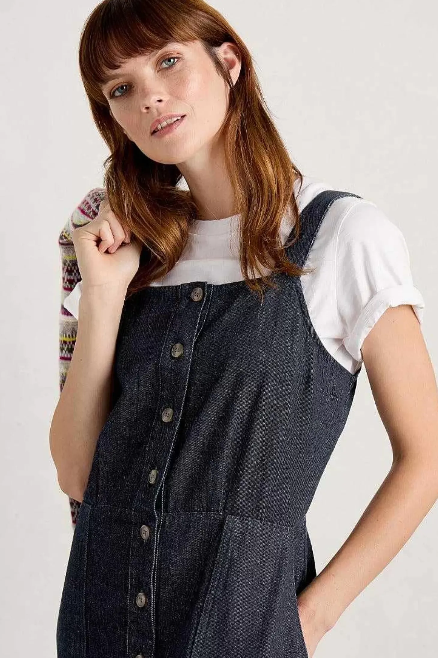 River Rock Midi Pinafore Dress