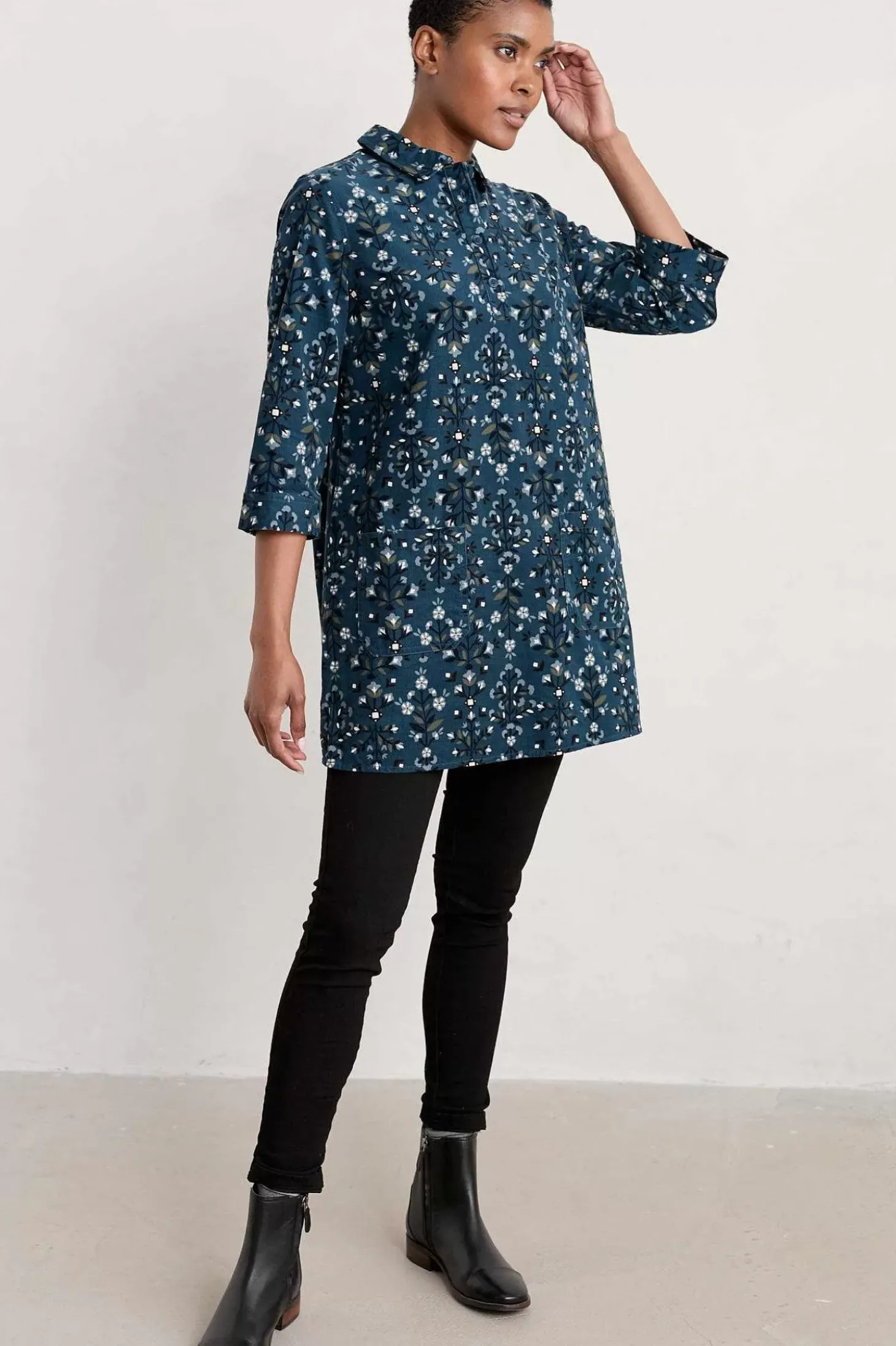Sky Sketch Needlecord Tunic