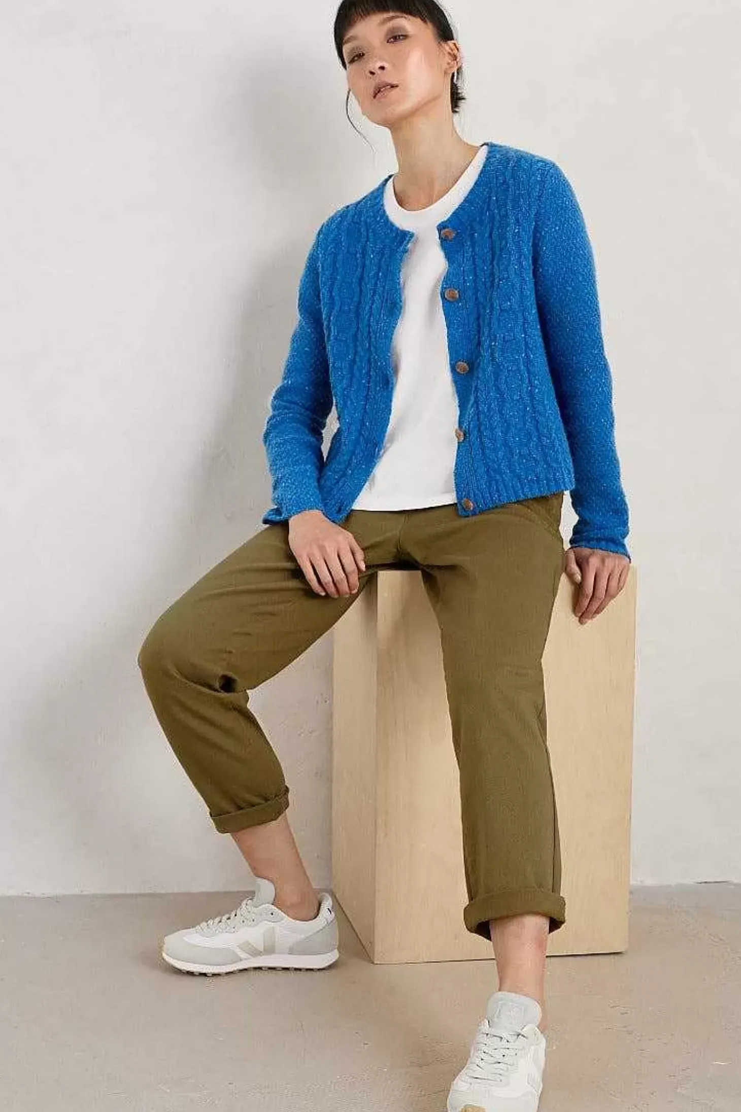 Tressa Merino Blend Cable Knit Cardigan