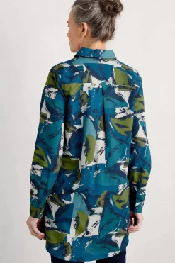 Waterworn Textured Longline Shirt (Gots)
