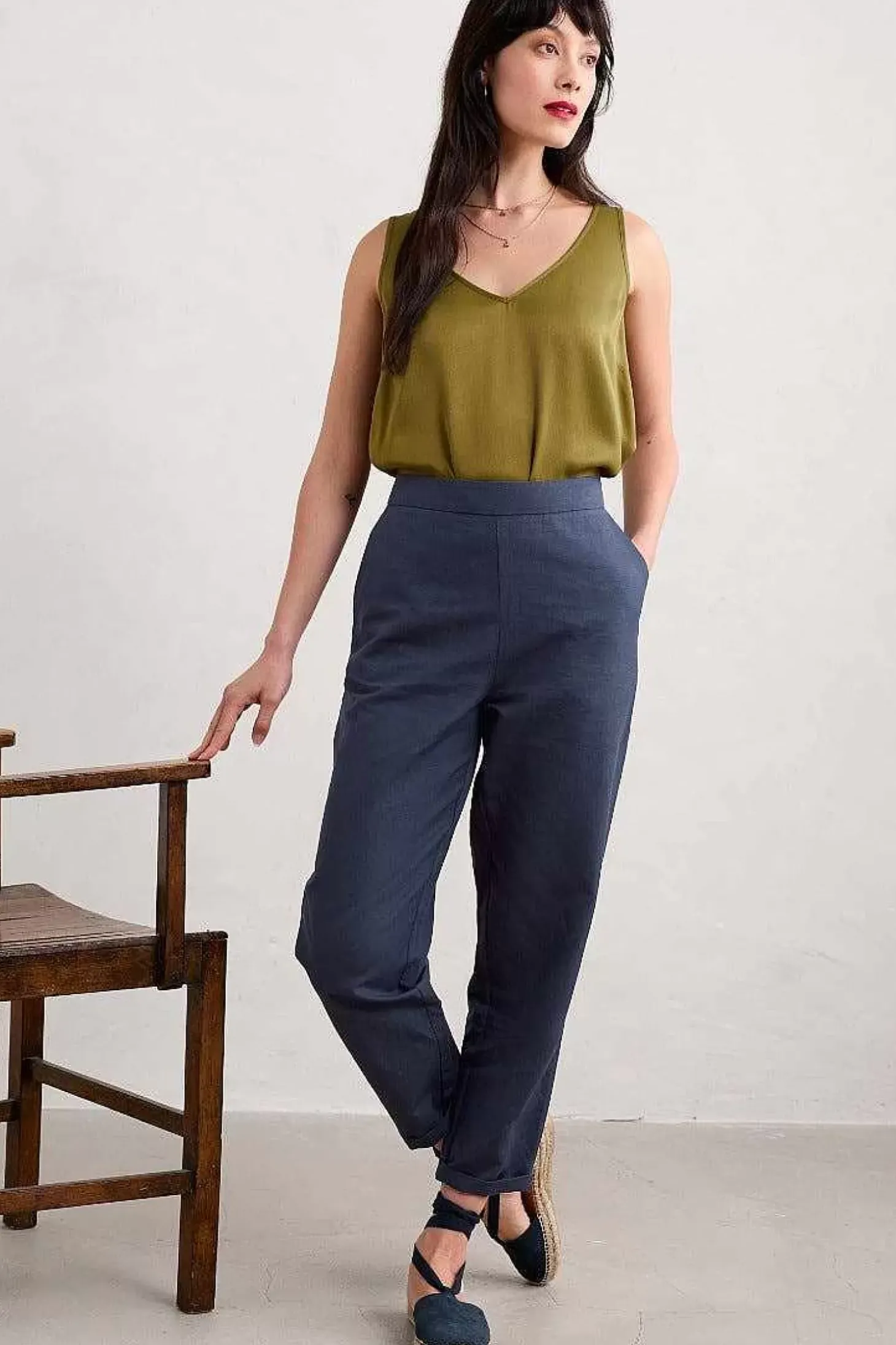 Wilder V-Neck Satin Vest