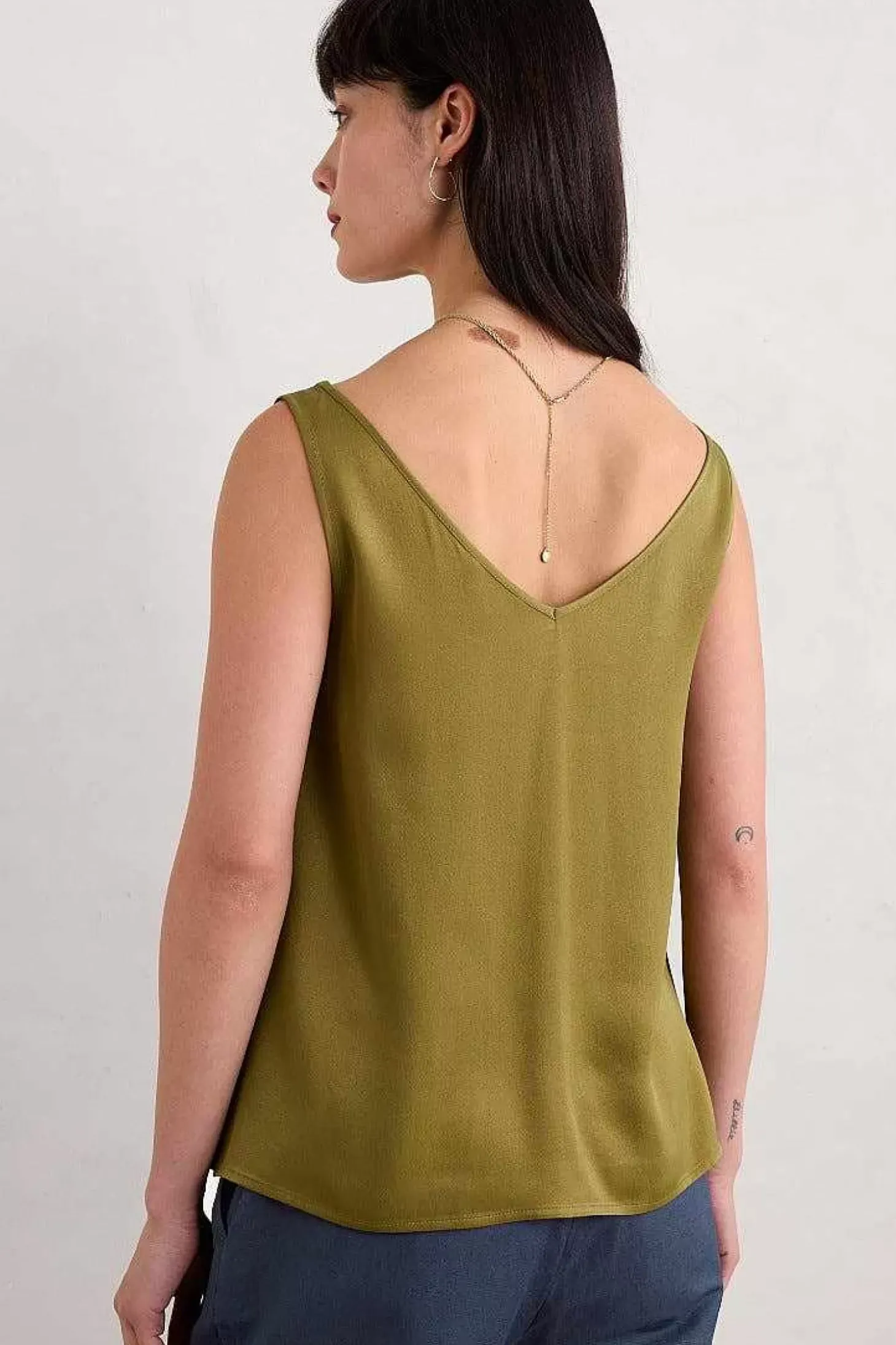 Wilder V-Neck Satin Vest