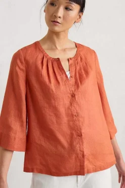 Wild Fennel Button Through Linen Top
